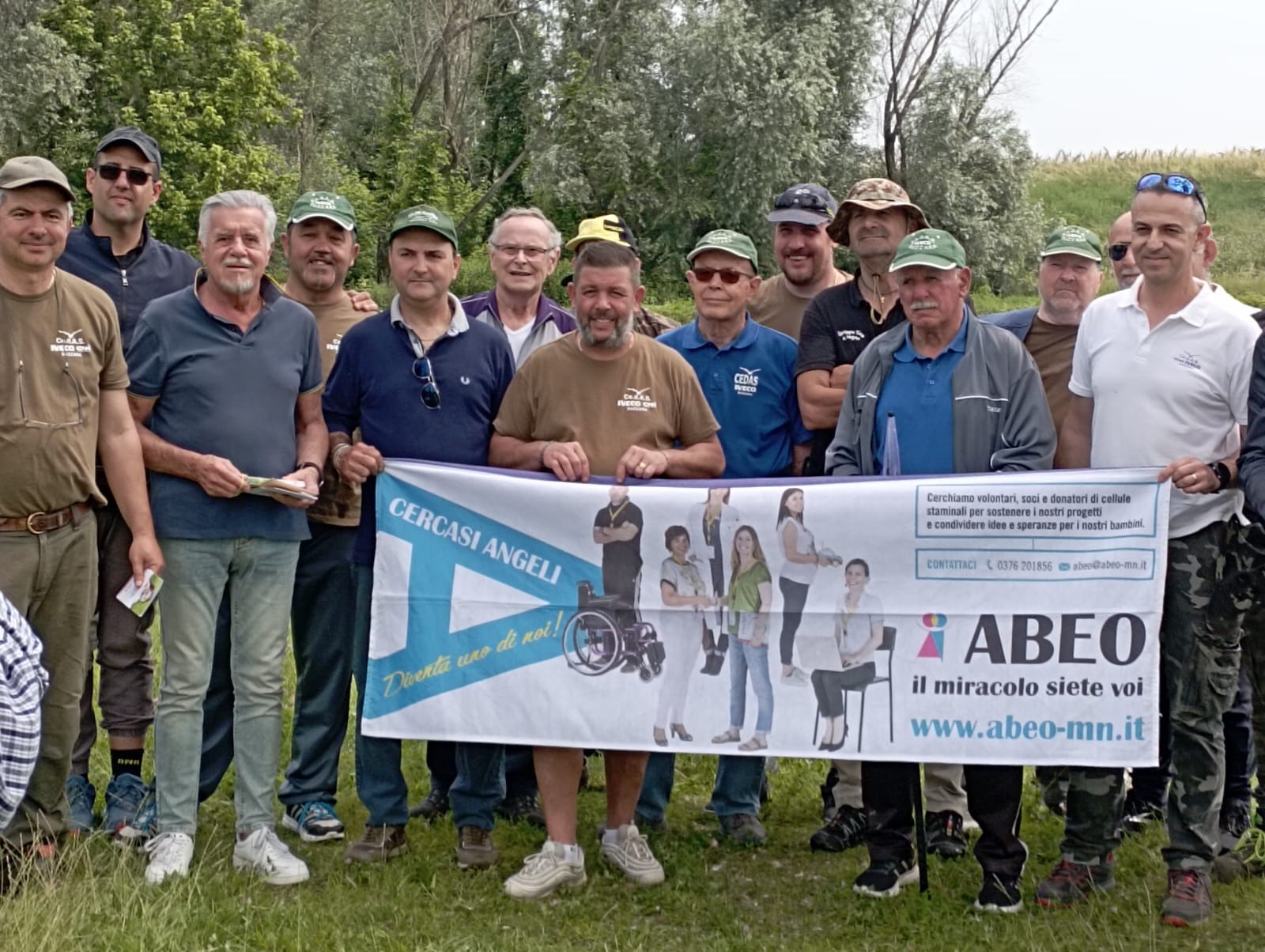 Il gruppo pesca del Cedas Iveco di Suzzara al fianco dell’associazione Abeo Mantova