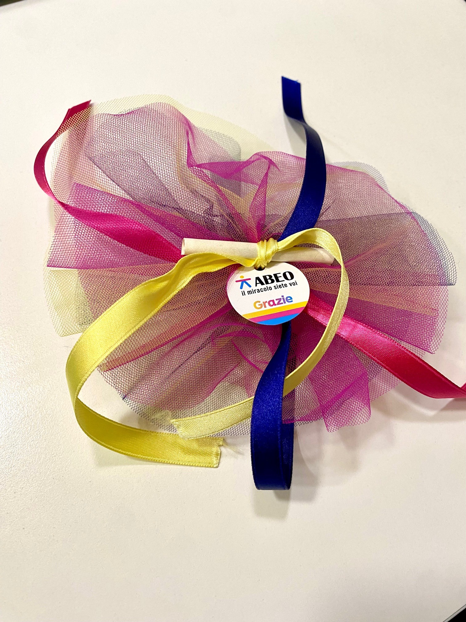 Set 50 Veli Tulle Fiore Tondo Per Bomboniere – Diametro 24 Cm, Colore Argento, Etm